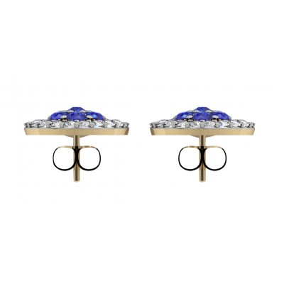 Sapphire & diamond ear studs